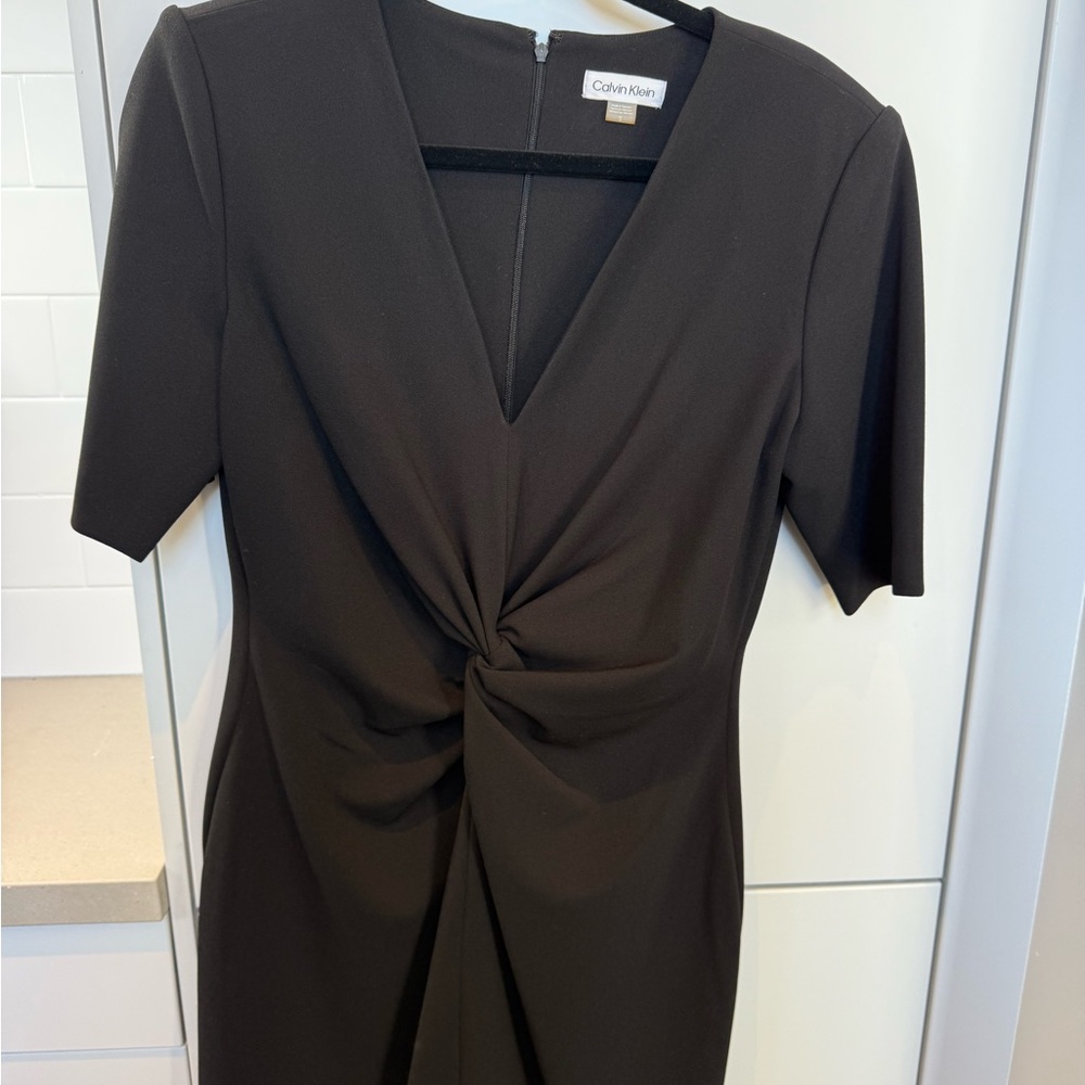 Calvin Klein Women's Dark Brown Midi Dress